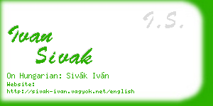ivan sivak business card