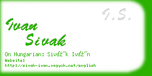 ivan sivak business card